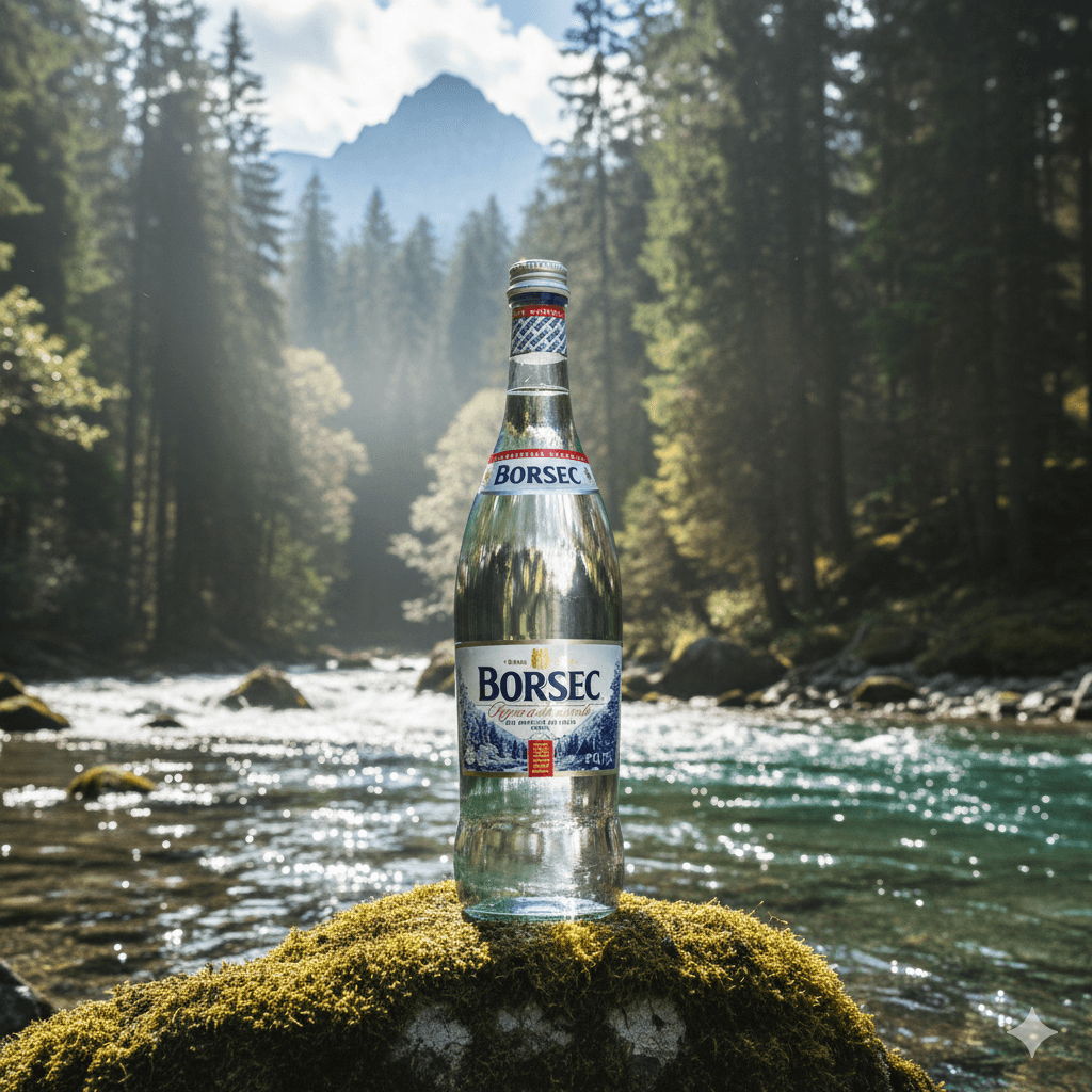 BORSEC 0.75 L APA PLATA - RETURO