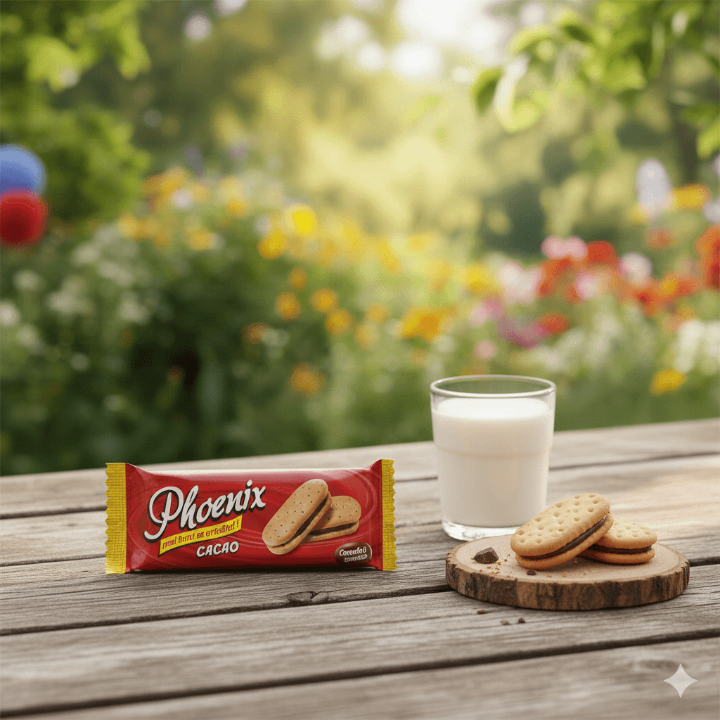 BISCUITI CREMA CACAO PHOENIX 25 G