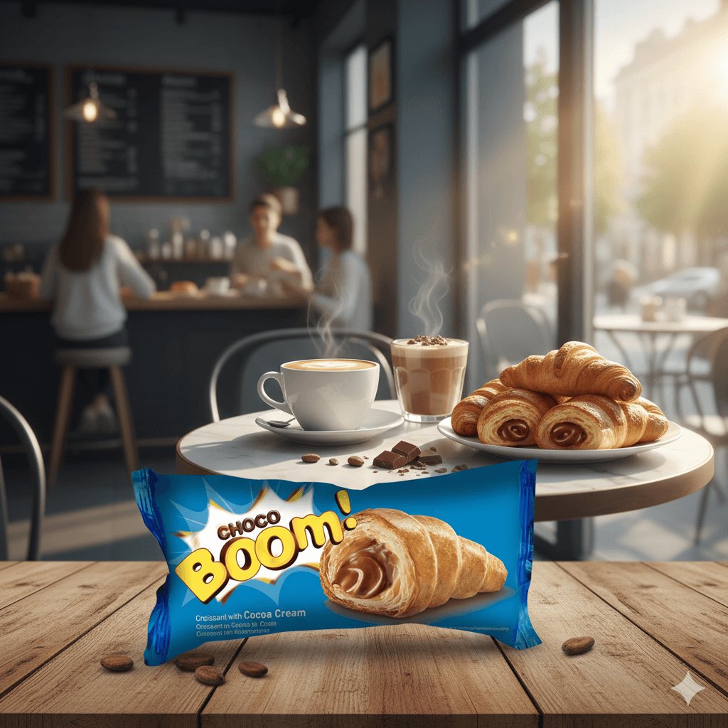 CROISSANT 50 G - CHOCO BOOM CU CREMA DE CACAO