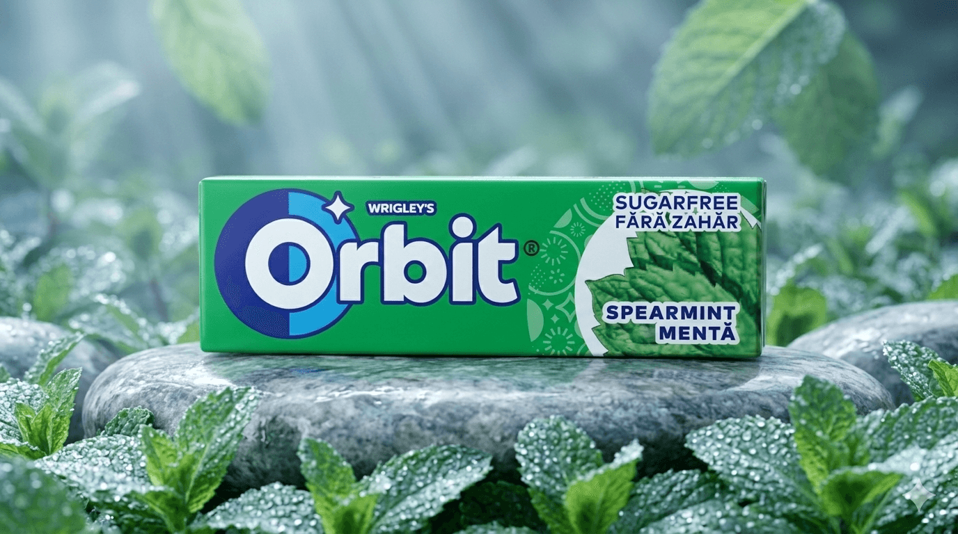 GUMA ORBIT CU AROMA MENTA 14 G