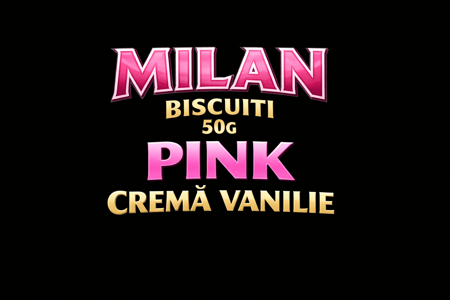 MILAN BISCUITI 50G PINK CREMĂ VANILIE