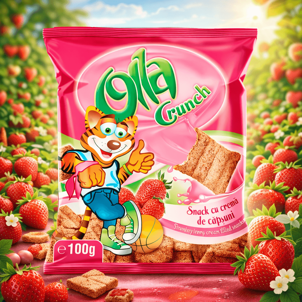 OLLA SNK.CRUNCH CĂPȘUNI 100G