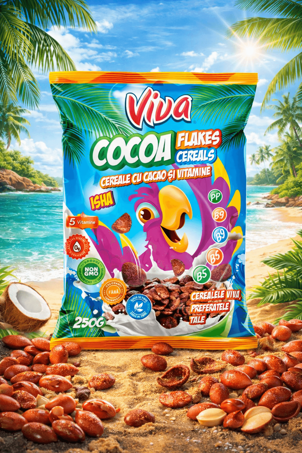 VIVA CEREALE COCOA FLAKES 250G