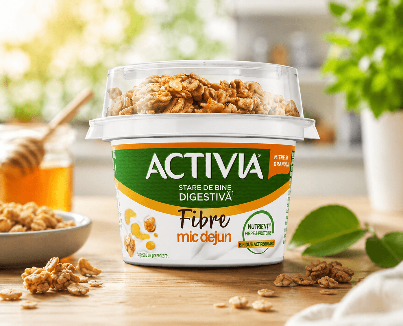 ACTIVIA MIC DEJUN IAURT CU MIERE SI GRANOLA 165G
