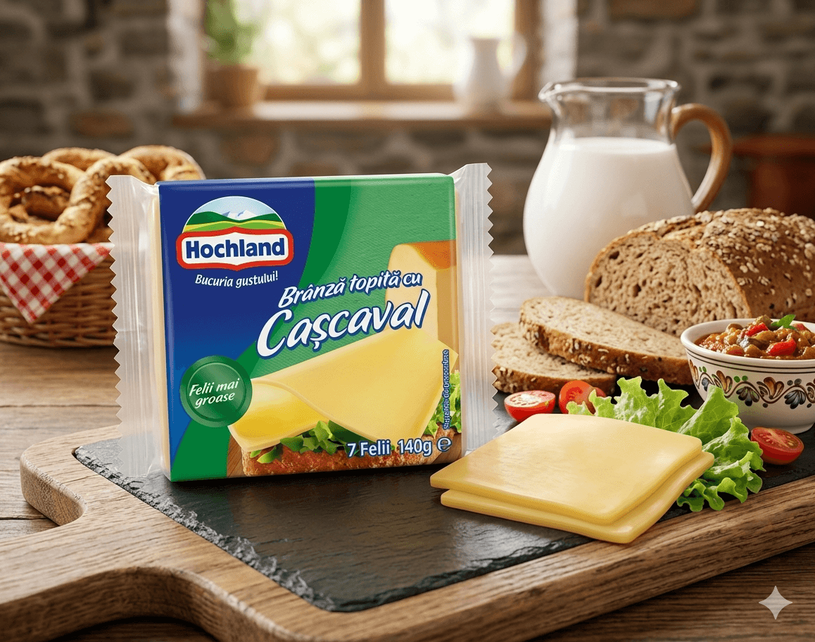 HOCHLAND BRANZA TOPITA FELII CASCAVAL 140G